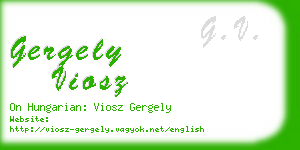 gergely viosz business card